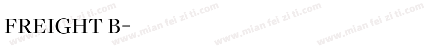 freight b字体转换